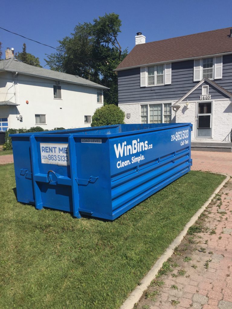 Winnipeg Bin & Dumpster Rentals by WinBins - 20 Yard on Grass 1